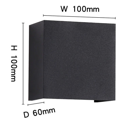 2 Way Cube Shape Waterproof LED Wall Lamp